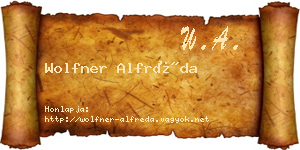 Wolfner Alfréda névjegykártya